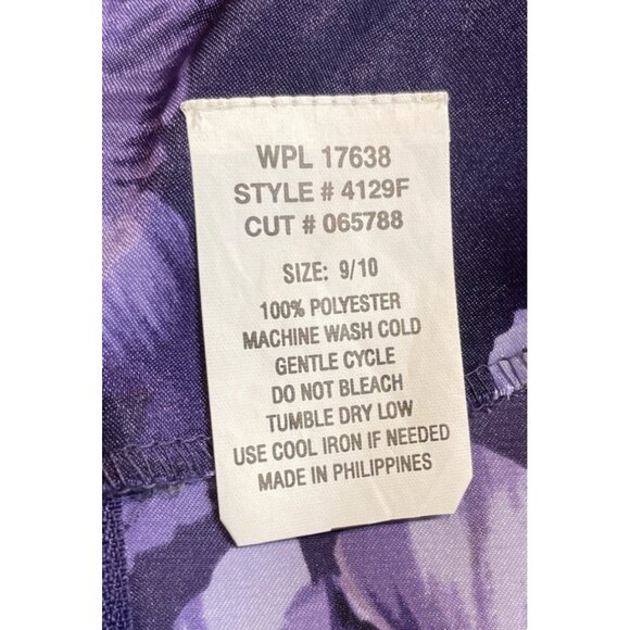 Jodi Michaels Purple Floral Slip Maxi Dress w/Matching Chiffon Jacket Size 9/10 - Picture 14 of 14